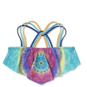 Wonder Nation Girls Halter Mandala Printed Bikini Swim Top with‎ UPF 50+
